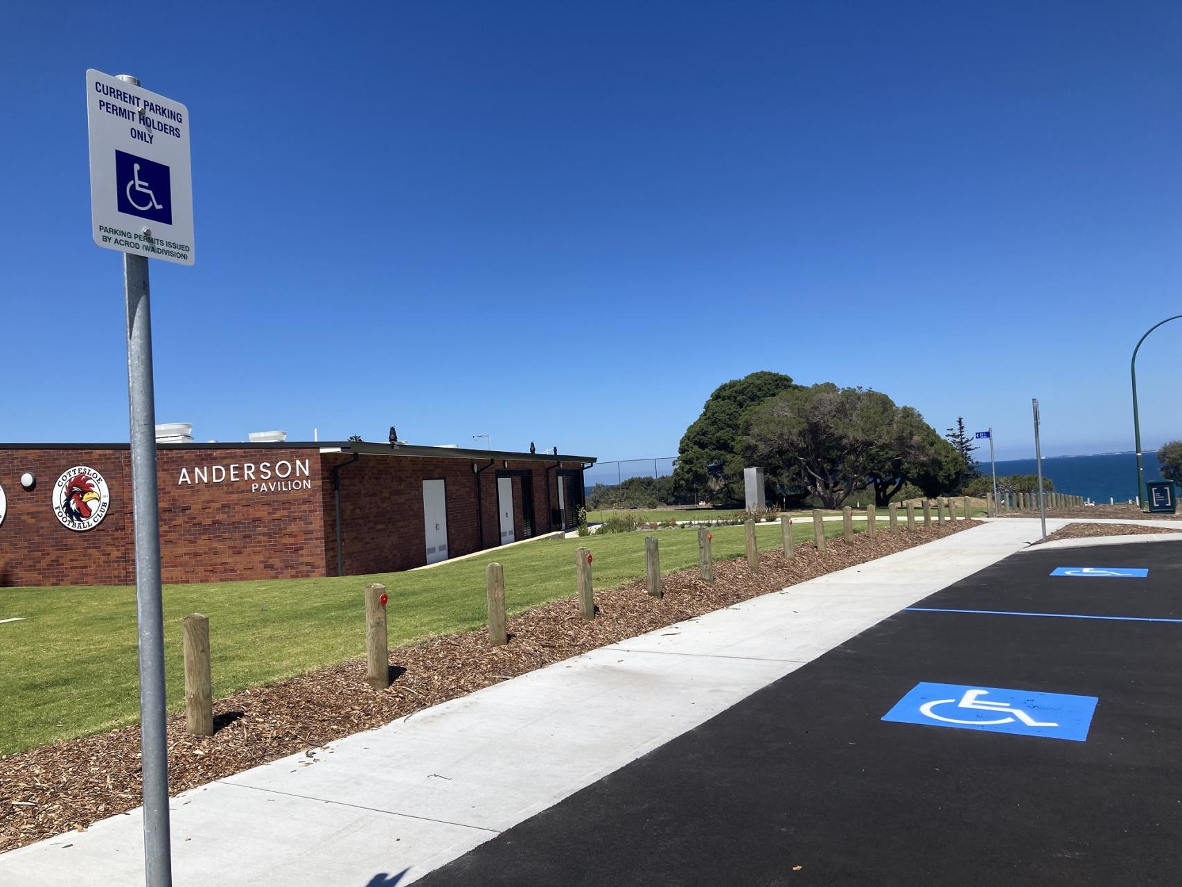 New ACROD bays at Anderson Pavilion